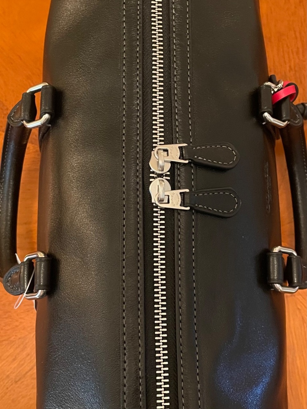 COACH Black Shiny Smooth Calf Leather Satchel With Charms - NWT - Picture 11 of 16